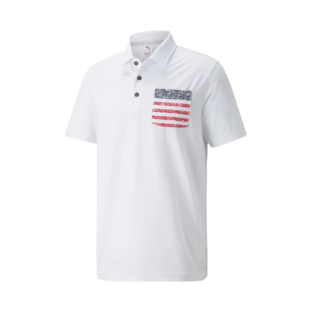 Puma Volition Paisley Pocket Polo - Image 2