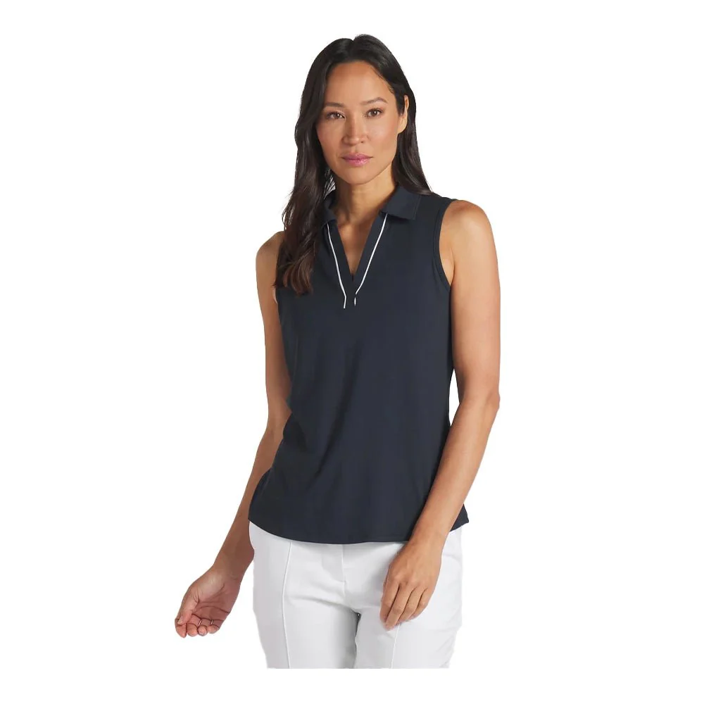 Puma Women's Cloudspun Piped Sleeveless Polo