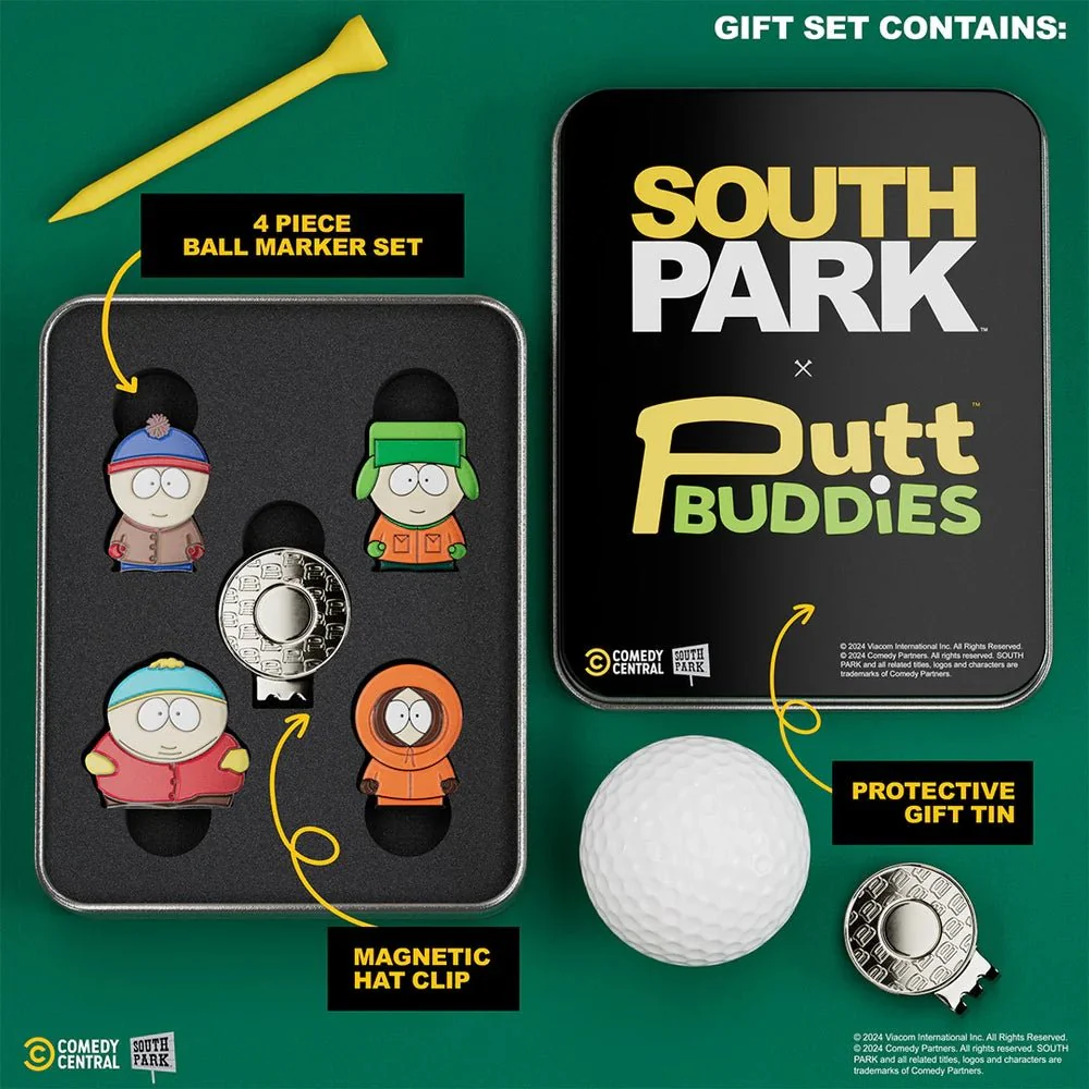 Putt Buddies Classic South Park - 4 Piece Ball Marker Set with Hat Clip - Image 3