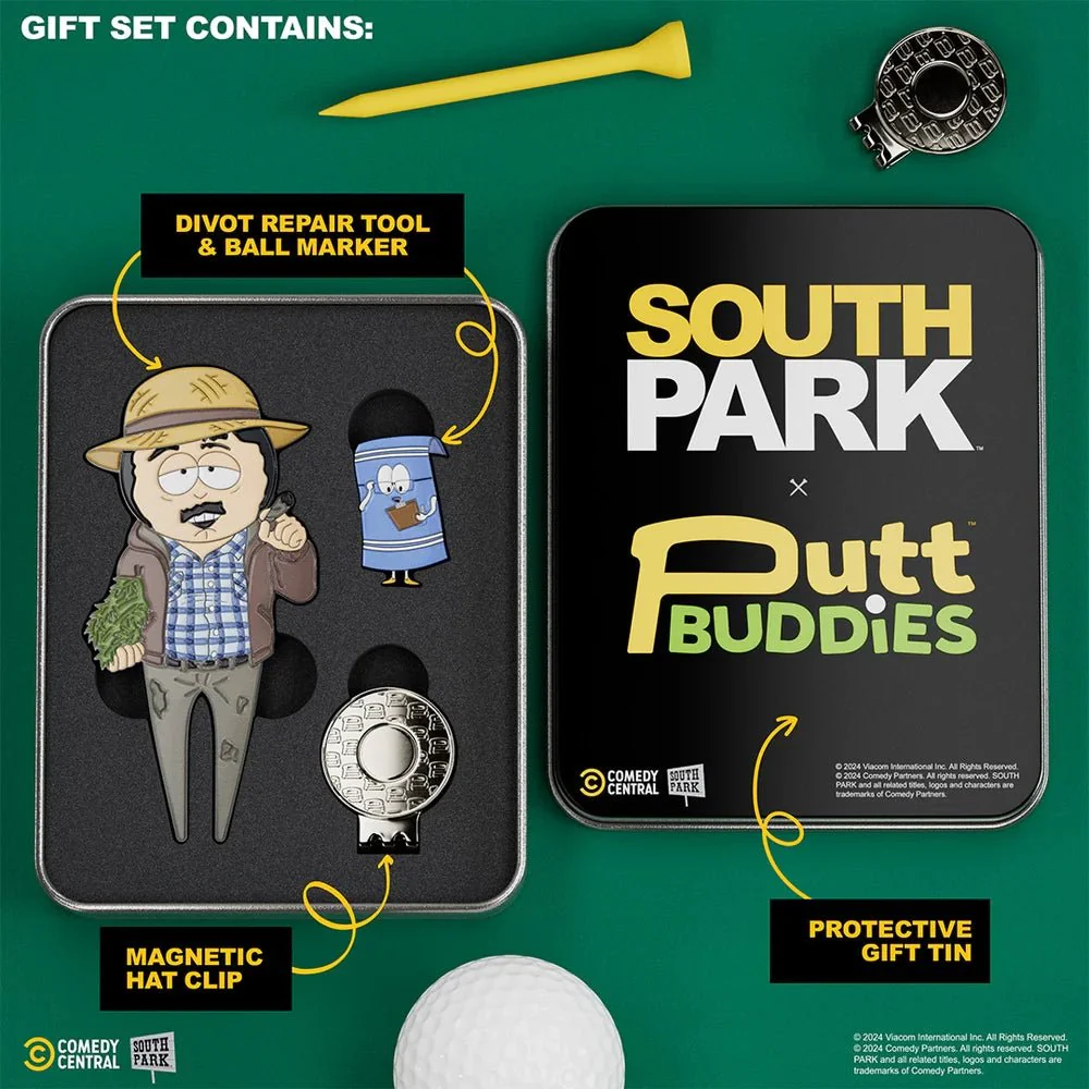 Putt Buddies Farmer Randy Divot Tool with Towelie Ball Marker - Image 2