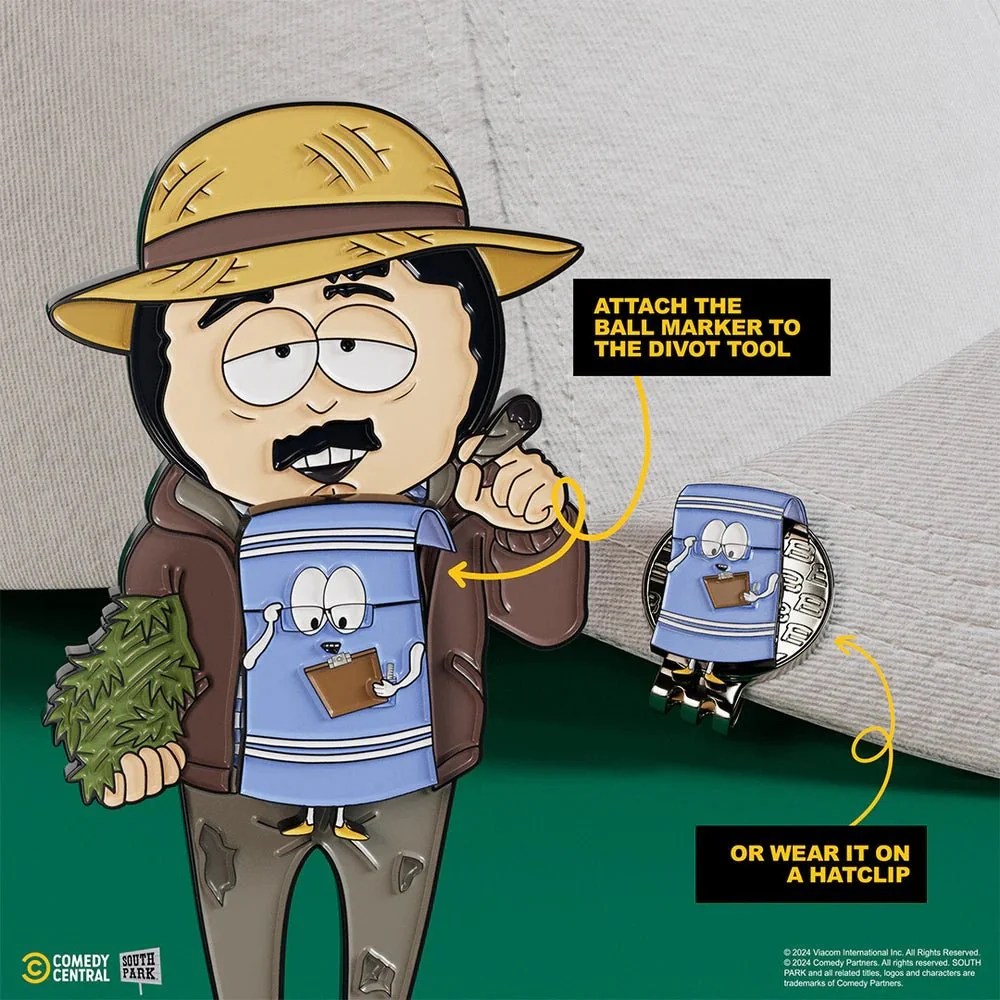 Putt Buddies Farmer Randy Divot Tool with Towelie Ball Marker - Image 4