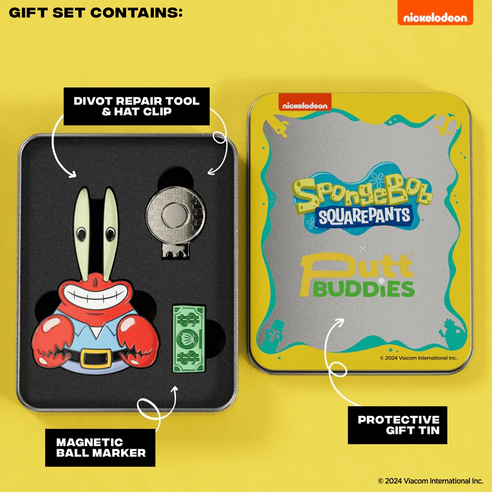 Putt Buddies Mr. Krabs Divot Tool with Me First Dollar Ball Marker - Image 2