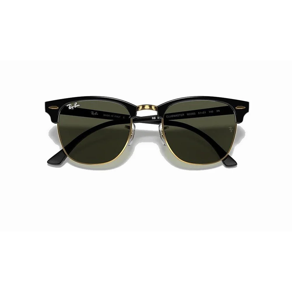 Ray-Ban Clubmaster Classic - Tortoise/Green Solid Color - Image 4