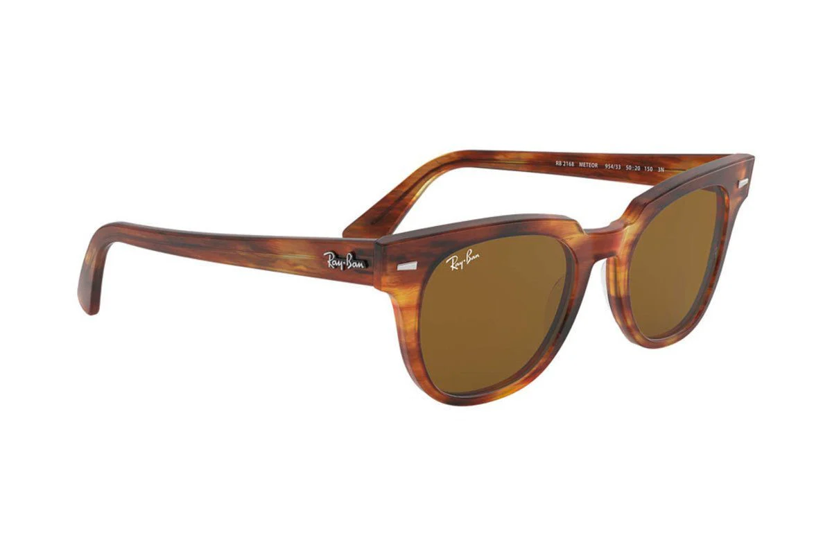 Ray-Ban Meteor Classic - Striped Havana Tortoise/Brown Classic B-15 - Image 3