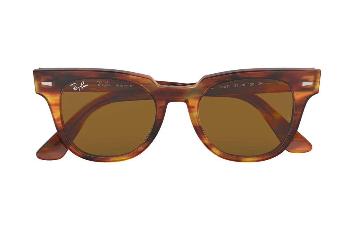 Ray-Ban Meteor Classic - Striped Havana Tortoise/Brown Classic B-15 - Image 4
