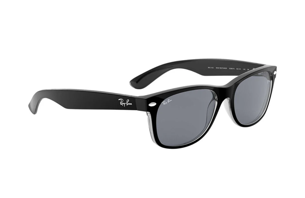 Ray-Ban New Wayfarer Classic - Transparent Black/Blue Washed - Image 2