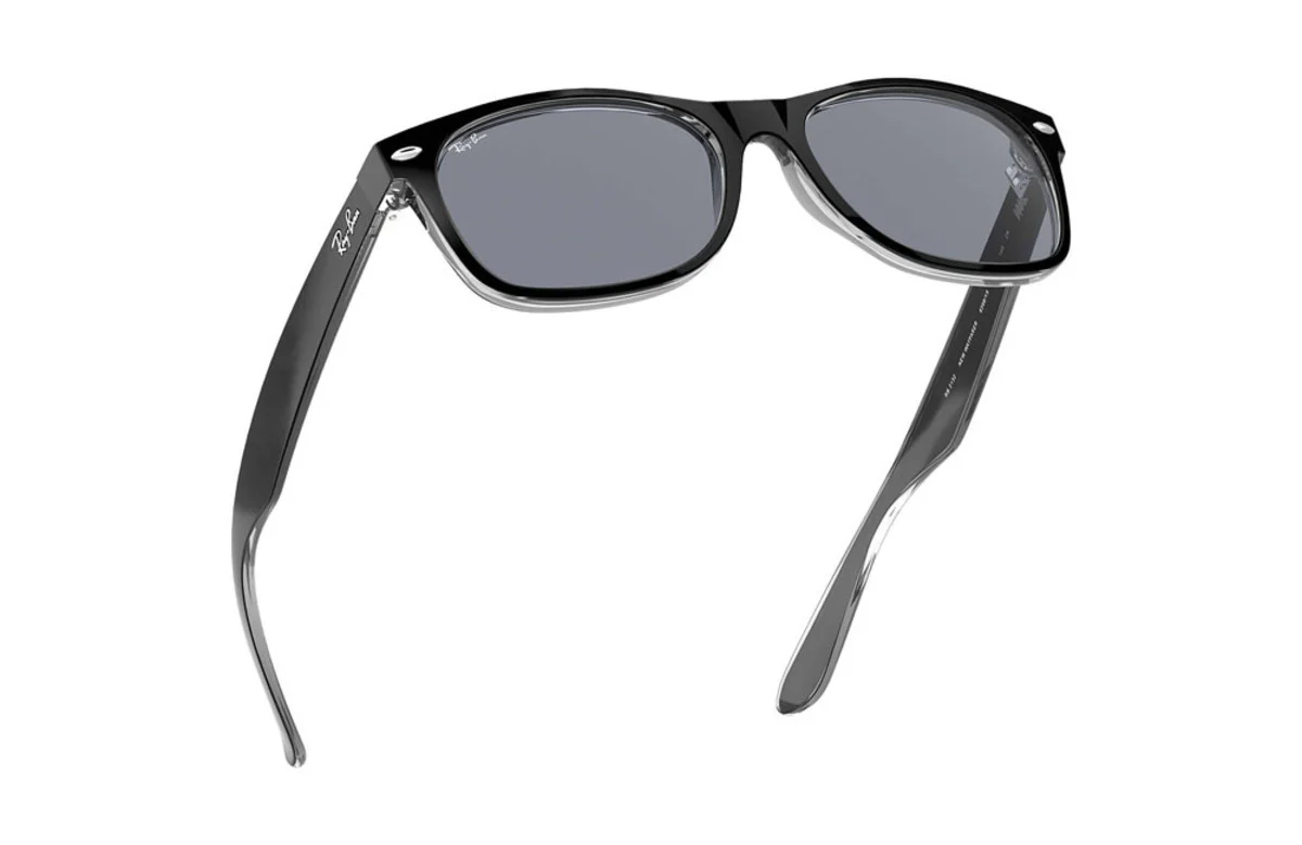 Ray-Ban New Wayfarer Classic - Transparent Black/Blue Washed - Image 4