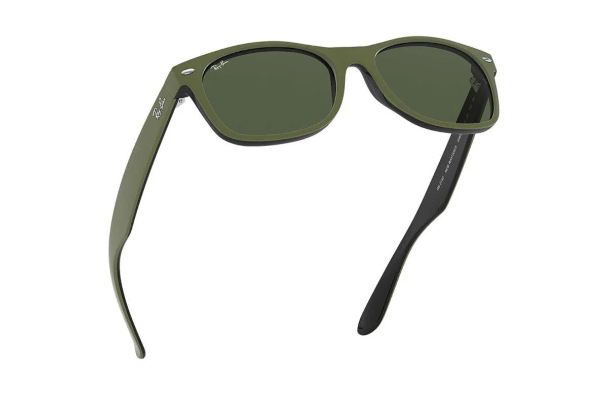 Ray-Ban New Wayfarer Color Mix - Green Black/Green Classic G-15 - Image 3