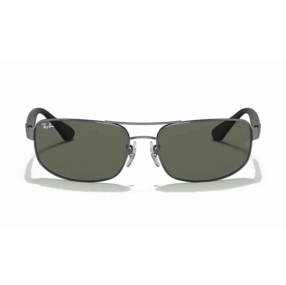 Ray-Ban RB3445 - Gunmetal Black/Green Solid Color - Image 2