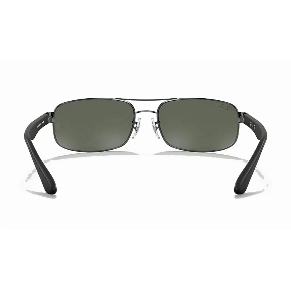 Ray-Ban RB3445 - Gunmetal Black/Green Solid Color - Image 4