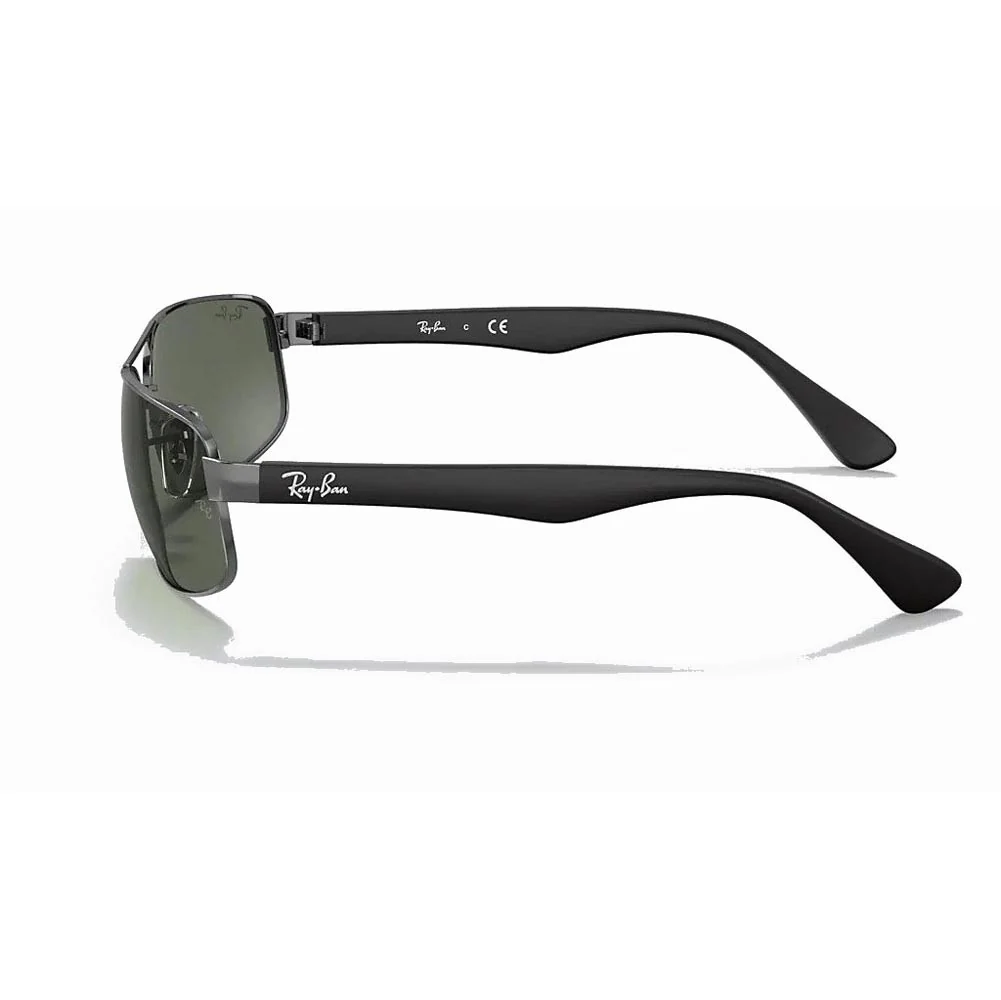 Ray-Ban RB3445 - Gunmetal Black/Green Solid Color - Image 6