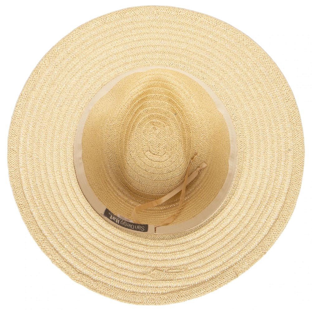 San Diego Hat Company Women's Paperbraid Fedora with Debossed Metallic Snake Band - Image 2