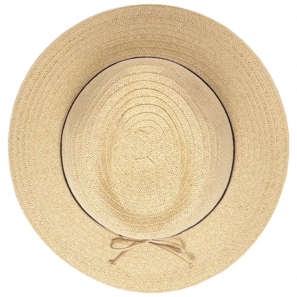 San Diego Hat Company Women's Paperbraid Fedora with Debossed Metallic Snake Band - Image 4