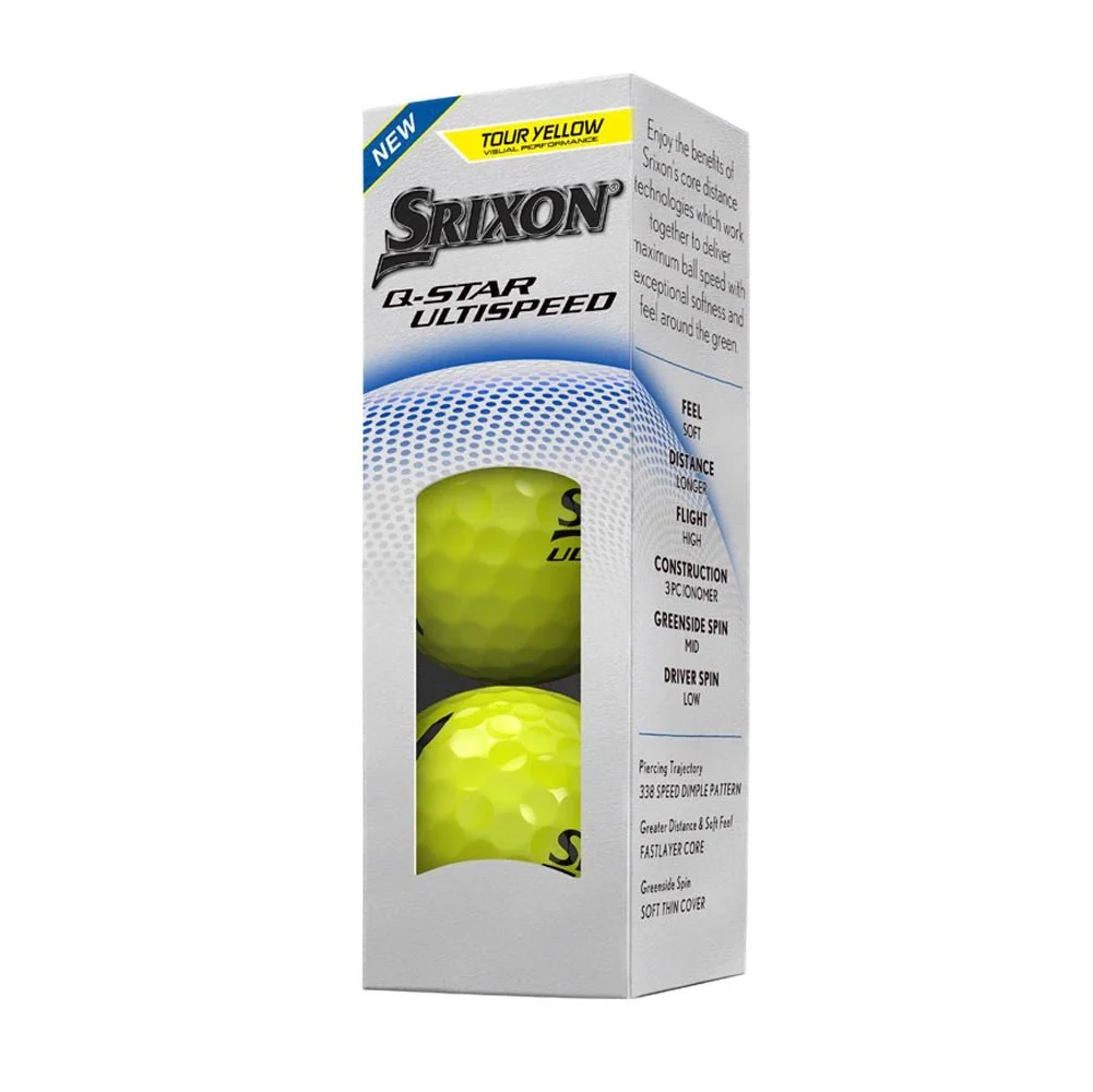 Srixon Q-Star Ultispeed Golf Balls - Tour Yellow - Image 8