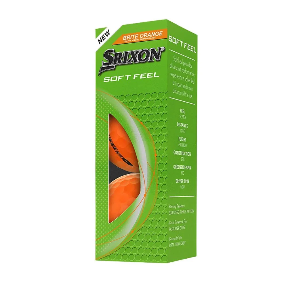 Srixon Soft Feel Brite Golf Balls - Brite Orange - Image 6