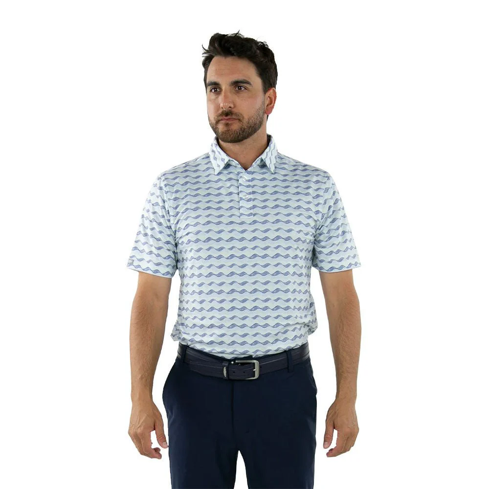 Straight Down Making Waves Golf Polo