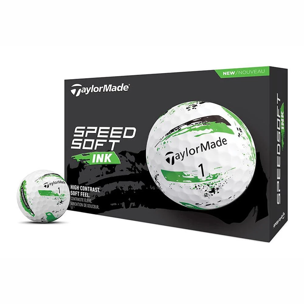 TaylorMade SpeedSoft Ink Golf Balls - Green