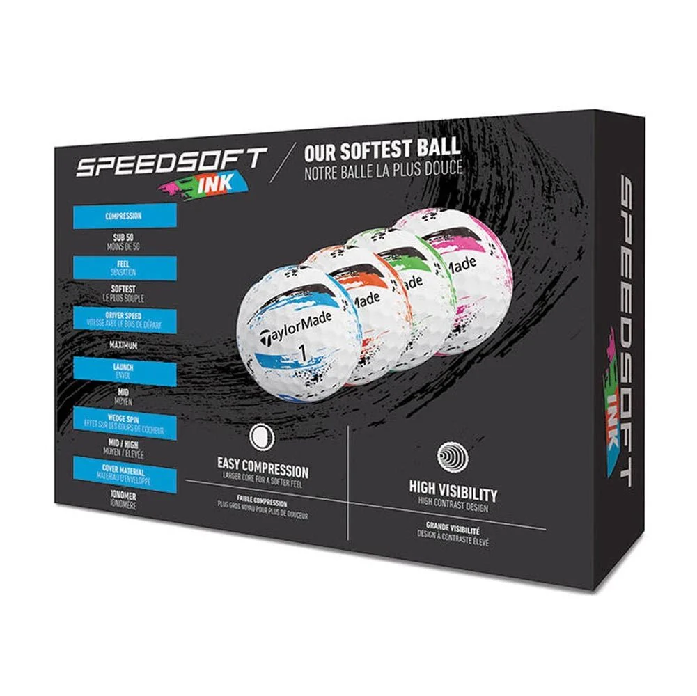 TaylorMade SpeedSoft Ink Golf Balls - Multi - Image 6