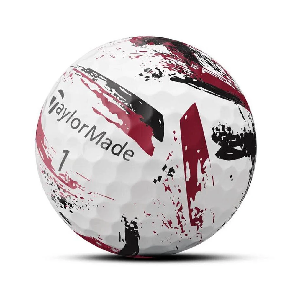 TaylorMade SpeedSoft Ink Golf Balls - Red - Image 4
