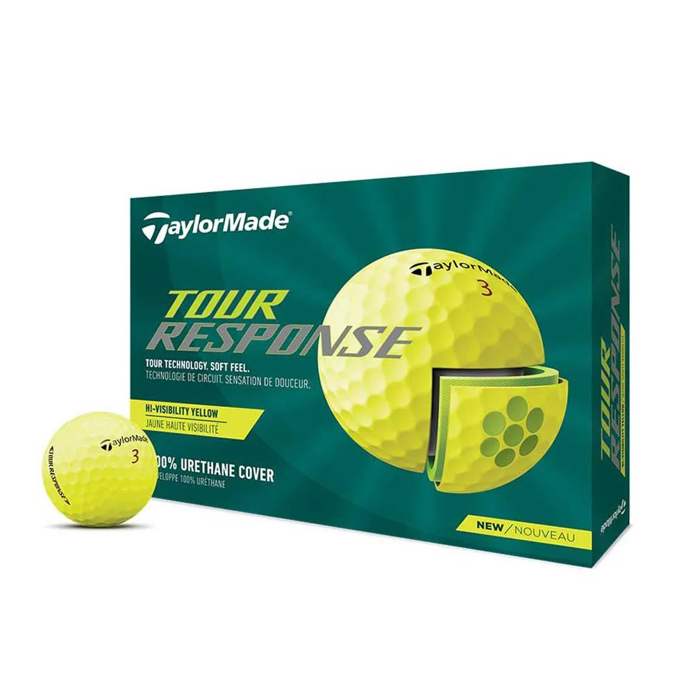 TaylorMade Tour Response Golf Balls - Yellow - 2022 - Prior Generation