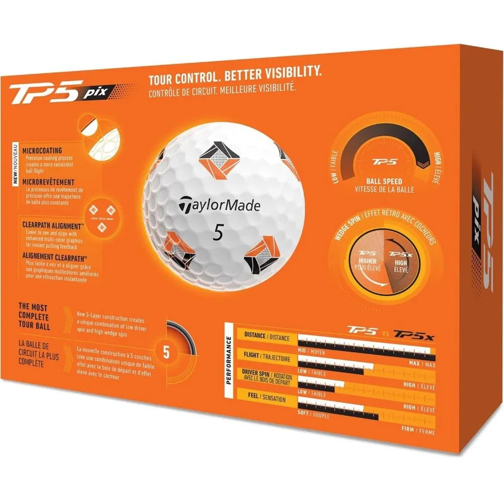 TaylorMade TP5 pix Golf Balls - Image 5