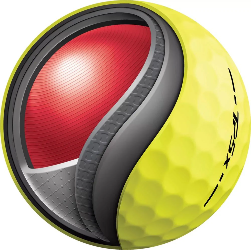 TaylorMade TP5X Golf Balls - Yellow - 2024 - Image 3