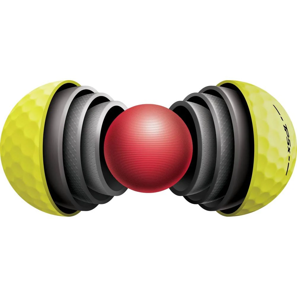 TaylorMade TP5X Golf Balls - Yellow - 2024 - Image 4