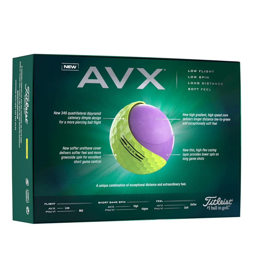 Titleist AVX Golf Balls - Yellow - Prior Generation - Image 7
