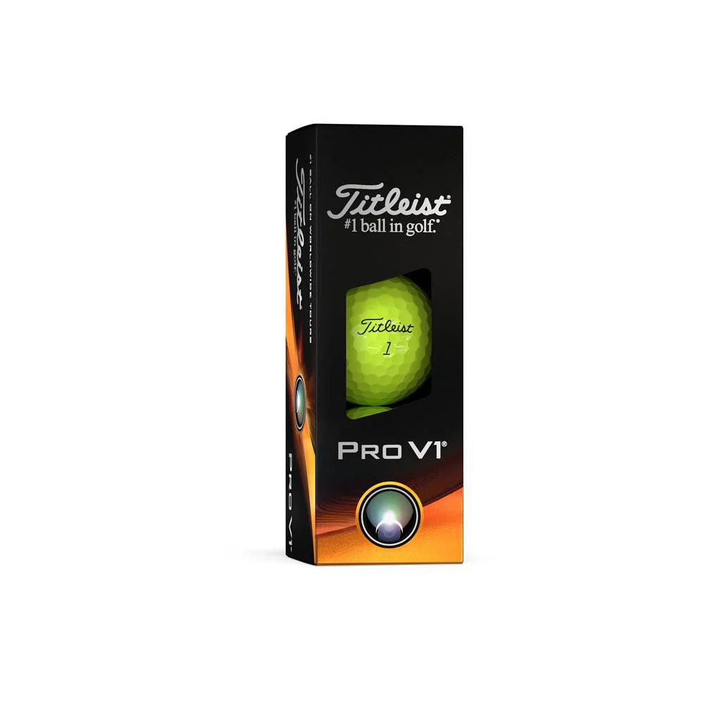 Titleist Pro V1 Golf Balls - Yellow - 2023 - Prior Generation - Image 10