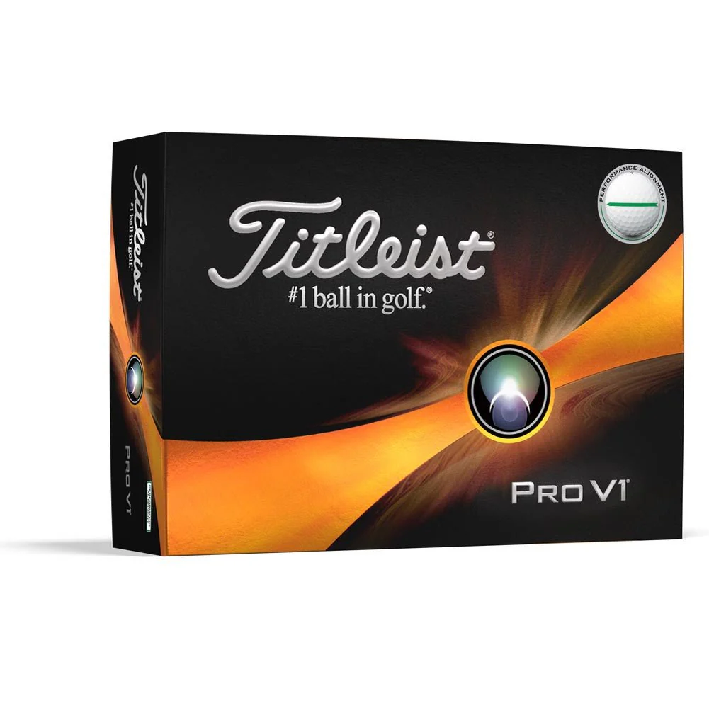 Titleist Pro V1 Performance Alignment Golf Balls - Green - 2023 - Prior Generation