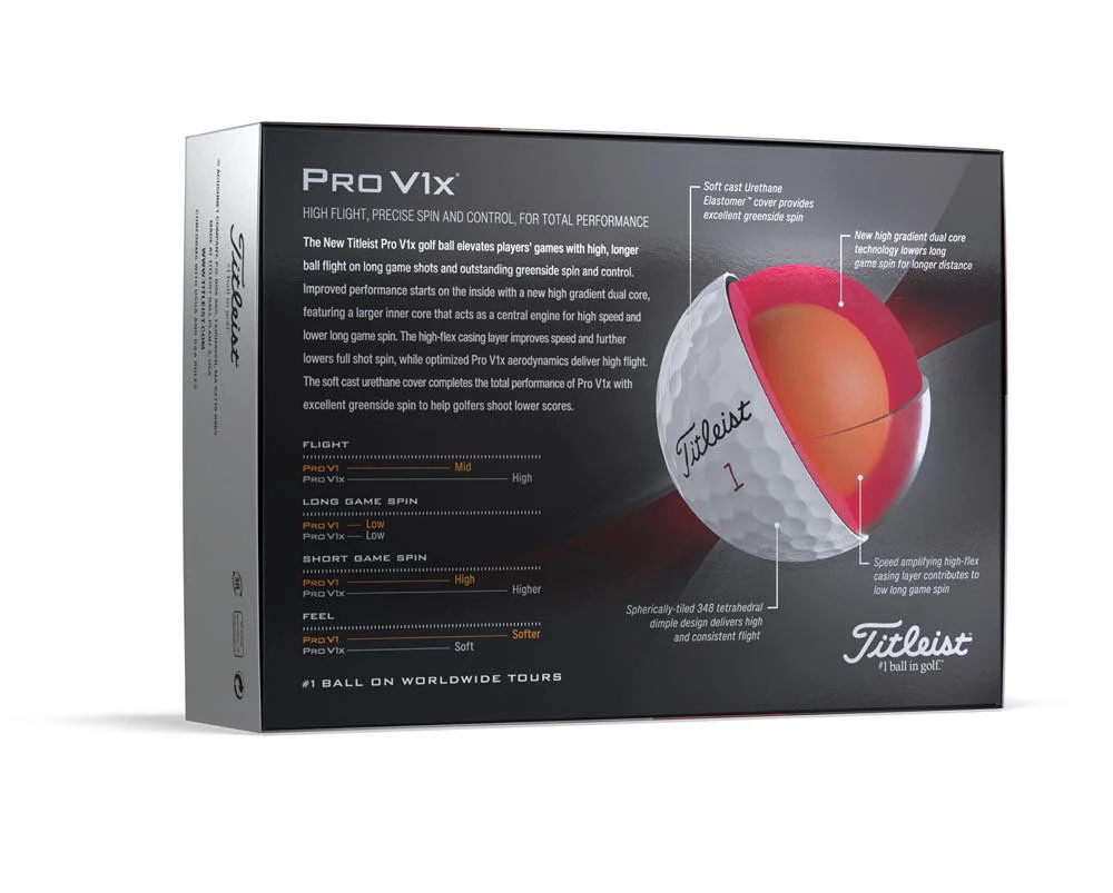Titleist Pro V1x Golf Balls - 2023 - Prior Generation - Image 6