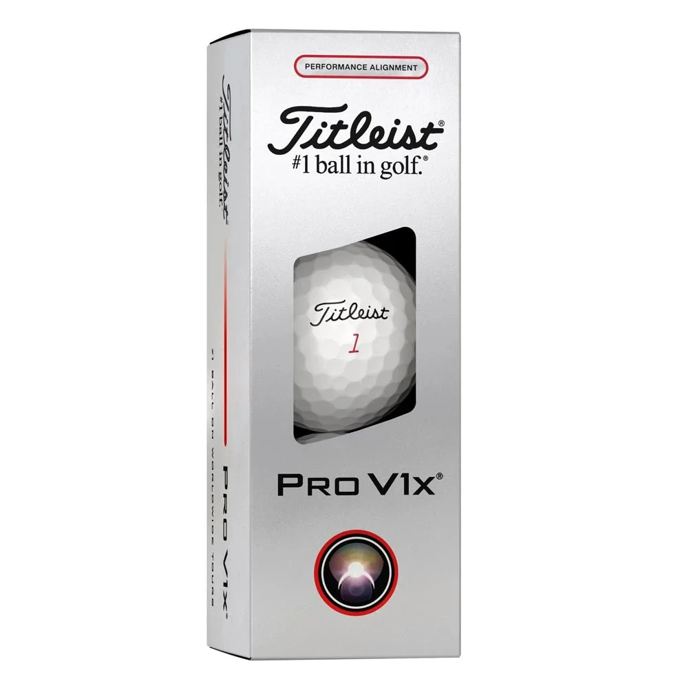 Titleist Pro V1x Performance Alignment Golf Balls - Red - Image 8