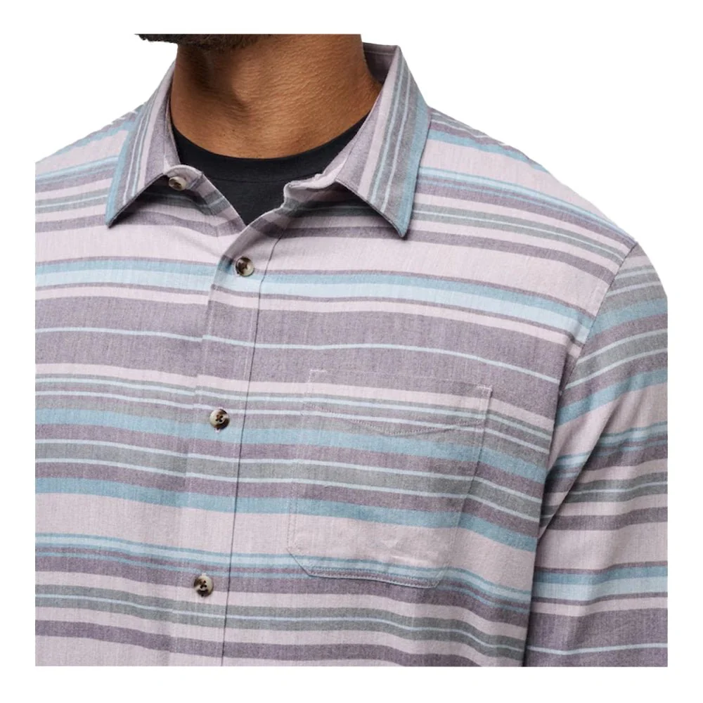 Travis Mathew Cloud Flannel Stripe Golf Button Up - Image 3