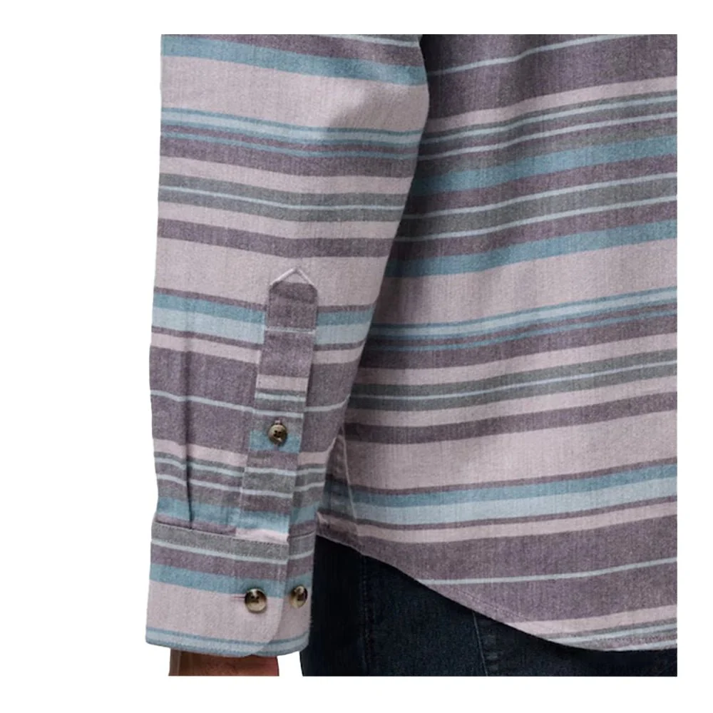 Travis Mathew Cloud Flannel Stripe Golf Button Up - Image 4