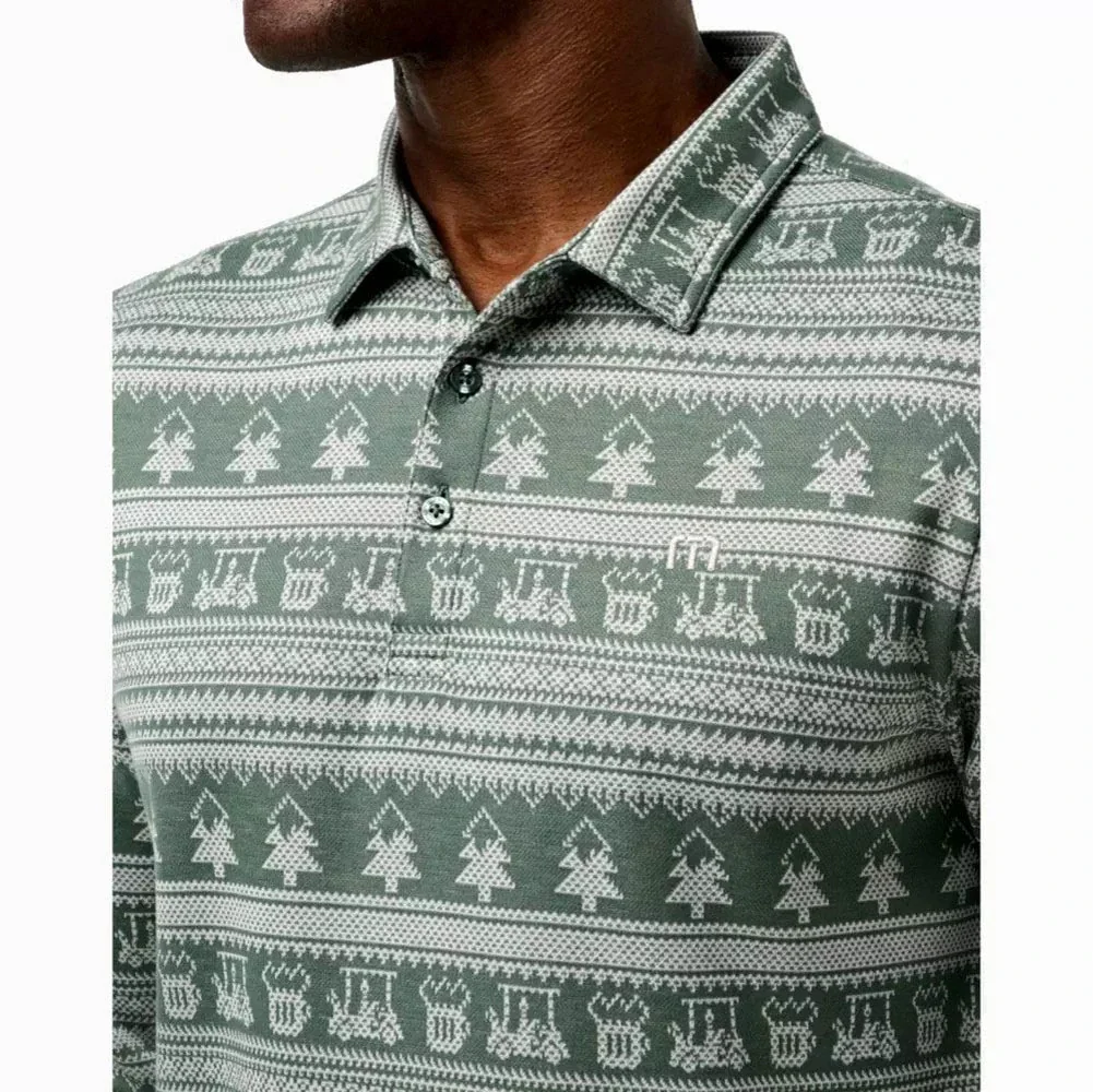 Travis Mathew Record Time Long Sleeve Golf Polo - Image 4