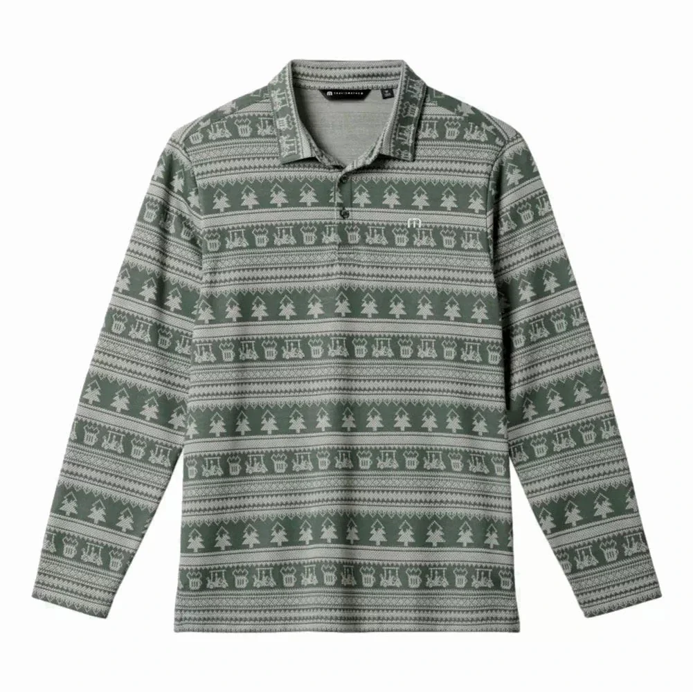Travis Mathew Record Time Long Sleeve Golf Polo - Image 5
