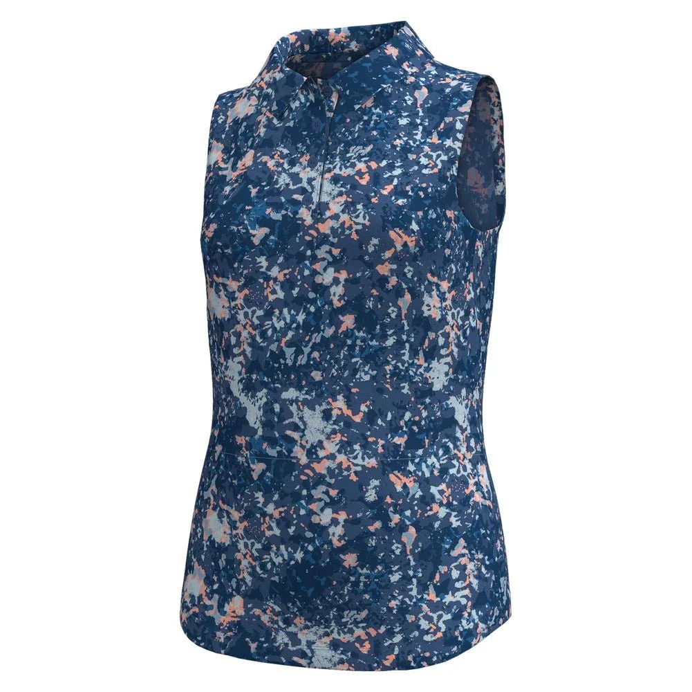 Under Armour Junior Girls Blade Print Golf Polo