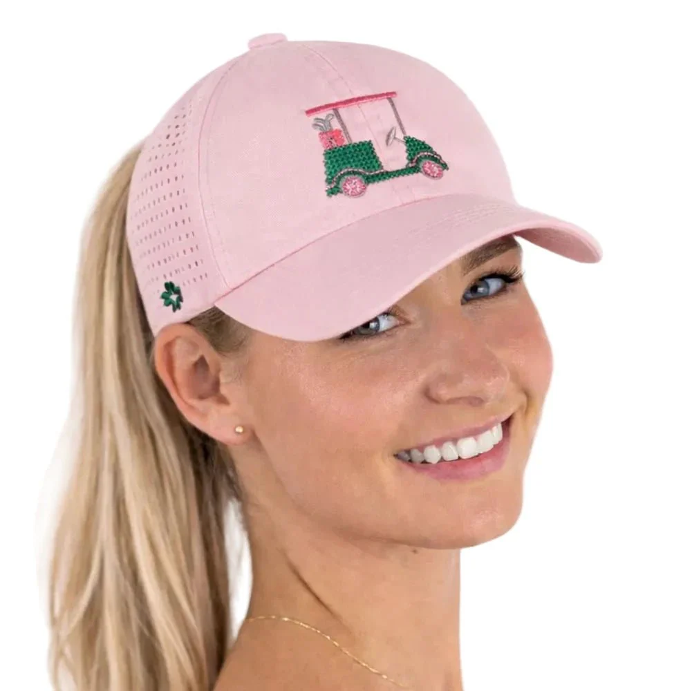 VimHue Women's Sun Goddess Golf Cart Cross-Stitch Golf Hat