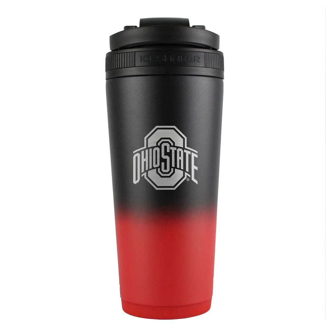 WinCraft NCAA Ohio State Buckeyes Stainless Steel Ombre Ice Shaker - 26 oz - Image 2